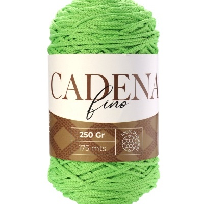 Novelo fio CADENA fino verde 250 gr 175 mts 100% poliéster