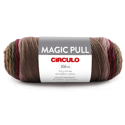 Novelo de fio de acrílico multicolor casting com etiqueta