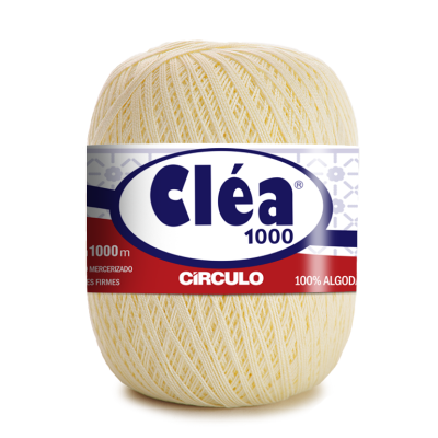 Novelo de linha creme Cléa 1000 da marca Círculo