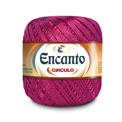 Novelo de fio Encanto da marca Círculo cor rosa fúcsia
