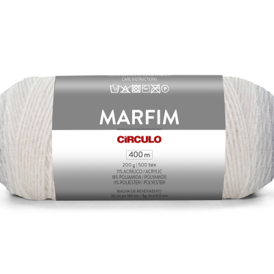 Novelo de fio branco Marfim da marca Círculo