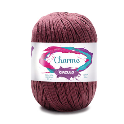 Rolo de linha de algodão cor vinho com etiqueta Charme CÍRCULO