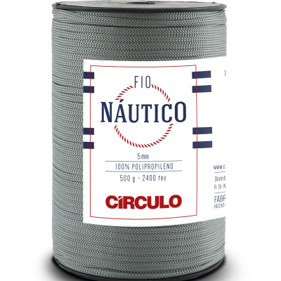 Rolo de fio náutico cinzento com etiqueta da marca CÍRCULO