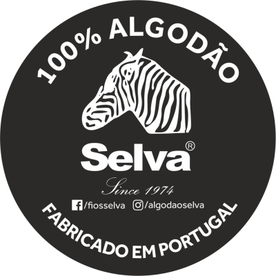 Etiqueta redonda preta com texto branco e cabeça de zebra desenhada.