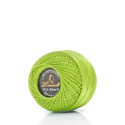 Rolo de linha verde claro com etiqueta preta Limol