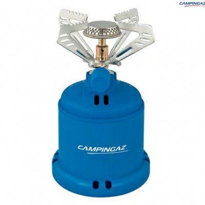 Fogão portátil azul CAMPINGAZ com suporte metálico para panelas