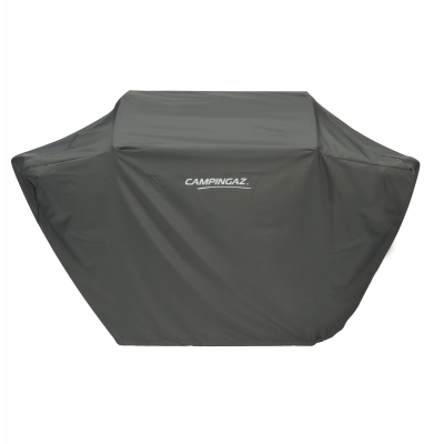 Capa protetora cinza escuro para churrasqueira com logo CAMPINGAZ