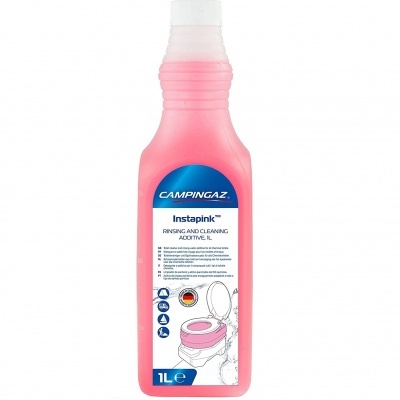 Frasco rosa Instapink aditivo de limpeza Campingaz 1 litro