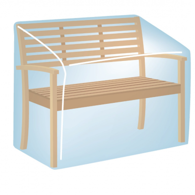 Capa protetora transparente para banco de jardim