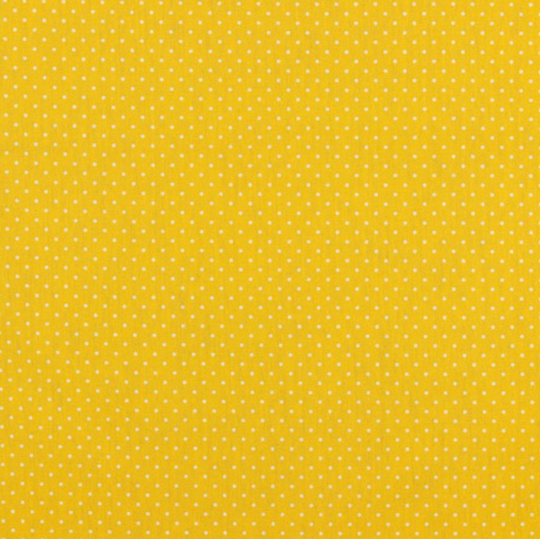 Pintinhas Amarelo - Poppy tecido amarelo com pequenos pontos brancos
