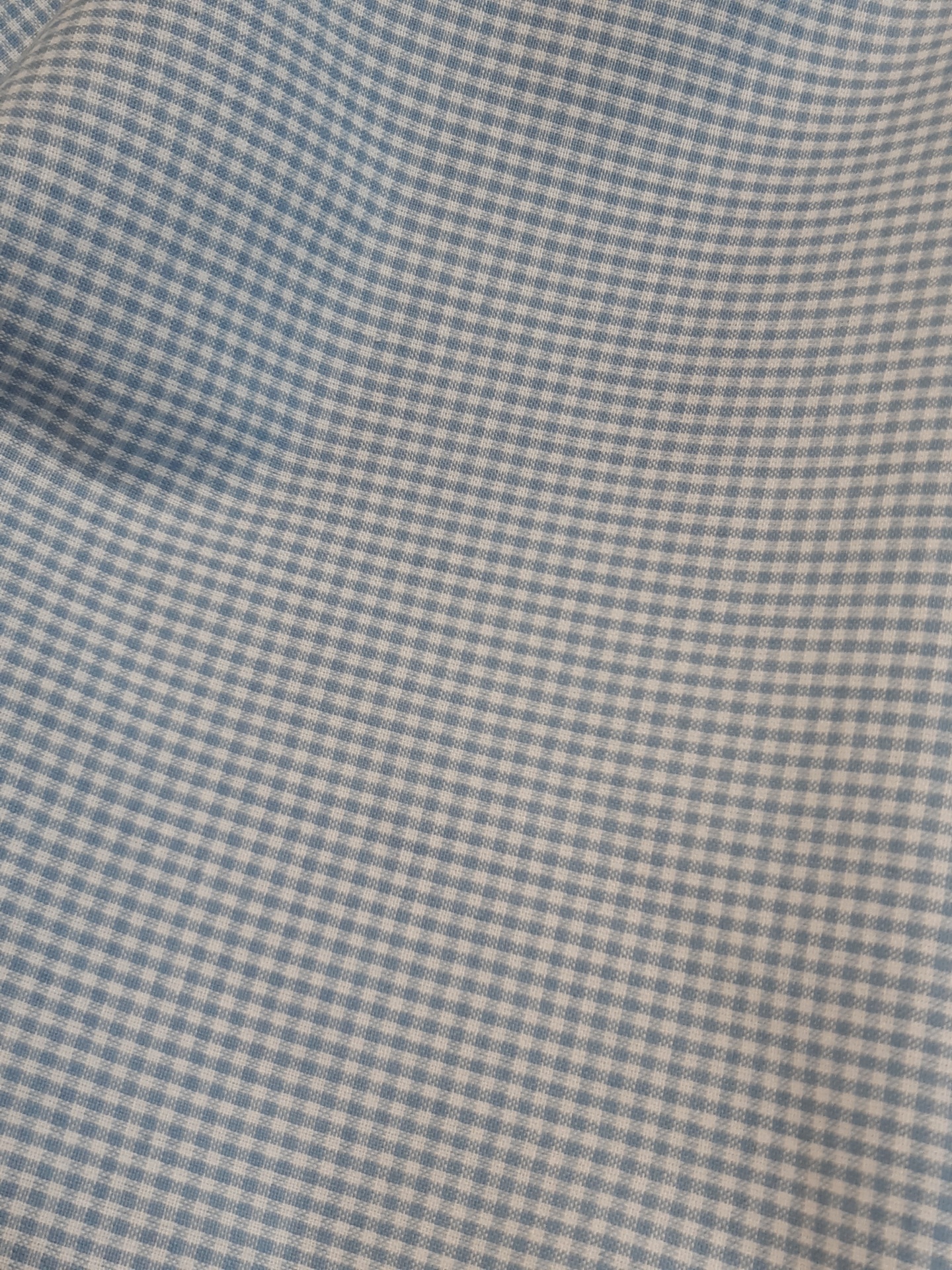 Country quadradinhos azuis Tecido xadrez azul claro e branco em tecido de algodão