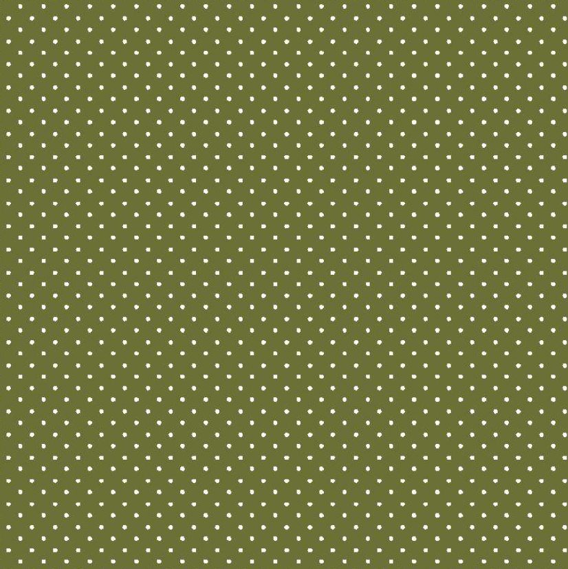 Pintinhas Verde Azeitona - Poppy Padrão verde-oliva com pequenos pontos brancos