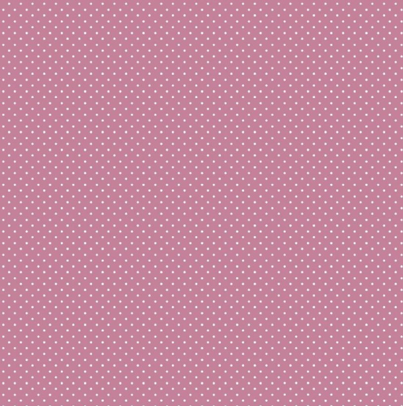 Pintinhas Malva - Poppy Tecido cor-de-rosa com pequenos pontos brancos