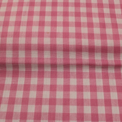 tecido algodão xadrez rosa branco