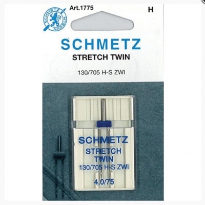 Agulhas para máquina de costura SCHMETZ STRETCH TWIN em embalagem blister