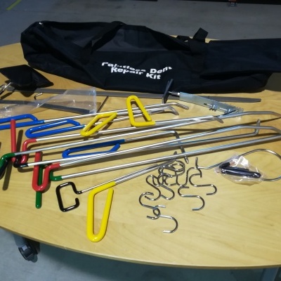 Kit de ferramentas para remoção de amolgadelas com ganchos coloridos e saco preto PDR Dent Repair Kit