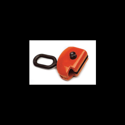 Ferramenta de elevação metálica laranja com argola preta