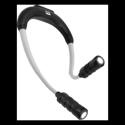 Cadeado em U flexível cinzento e preto com luzes LED nas extremidades