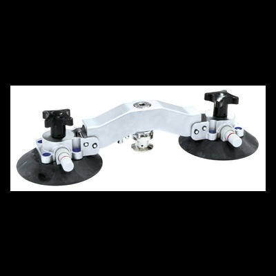 Ferramenta de elevação com dupla ventosa e corpo metálico prateado