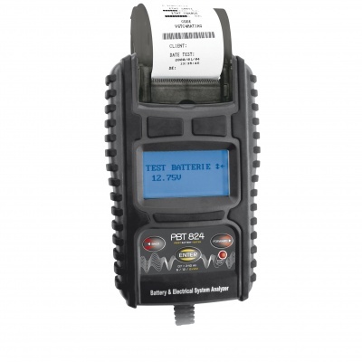 Analisador portátil de baterias com visor digital e impressora térmica