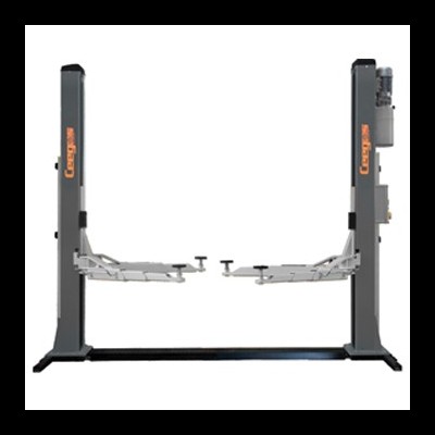 Elevador automóvel de duas colunas com apoios ajustáveis