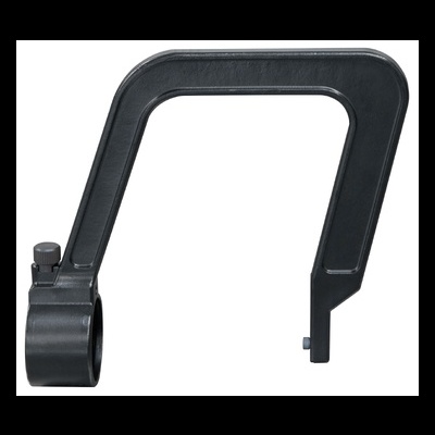 Suporte de metal preto angular fosco com rosca de aperto