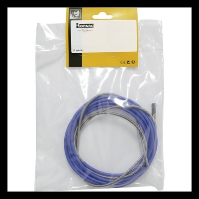 Cabo para máquina embalado em saco plástico transparente com etiqueta amarela.