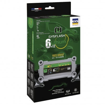 Embalagem do carregador GYSFLASH Lithium 6-12 Li para baterias LiFePO4