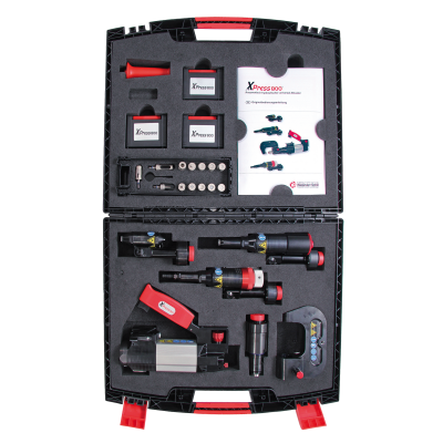 Estojo com conjunto de ferramentas XPRESS 800 organizadas em espuma preta