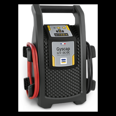 Carregador portátil Gysscap 12V DC/DC com cabos e painel digital