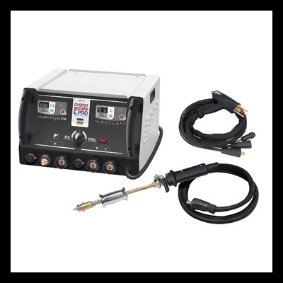 Máquina de soldadura GWSPOT E PRO STEEL com pistola e cabos