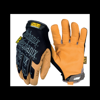 Luvas de trabalho Mechanix preto e amarelo-tan