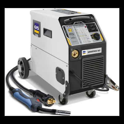 Máquina de soldar MIG SmartMIG 162 da GYS com cabo e rodas