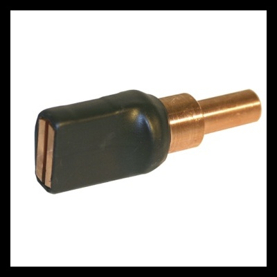 Conector de cabo elétrico com ponta de cobre e capa preta