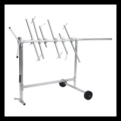 Suporte metálico para pranchas de surf com rodas