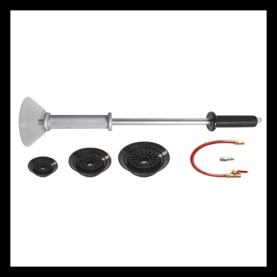 Kit de ferramenta para remoção de amolgadelas com barra metálica e vários adaptadores