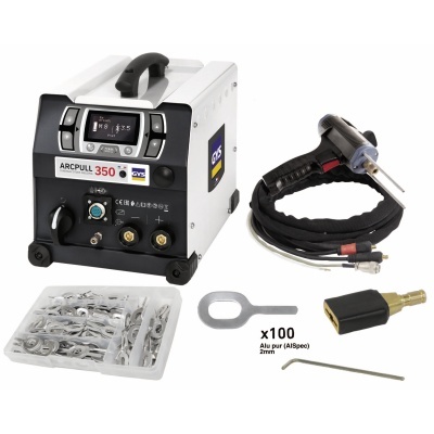 Máquina de soldar ARC PULL 350 com acessórios incluídos
