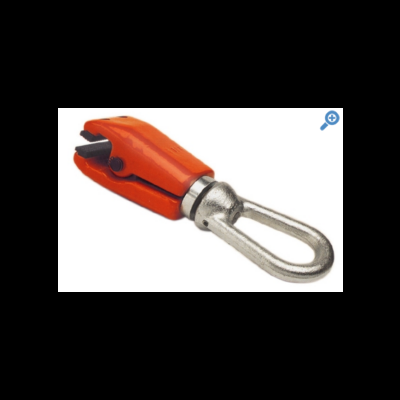 Ferramenta metálica com punho laranja e extremidade em metal prateado