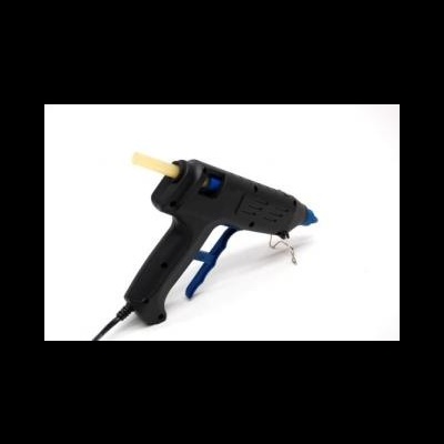 Pistola de cola quente preta com gatilho azul