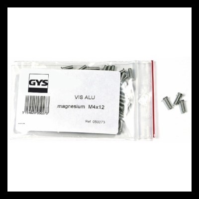 Pacote transparente com parafusos de alumínio magnésio M4x12