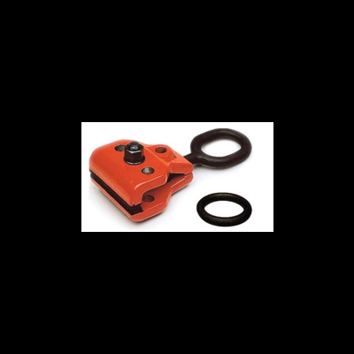 Dispositivo de elevação magnético vermelho e preto com anilha circular preta