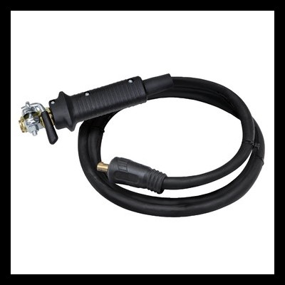 Punho para maçarico com cabo preto e conetores metálicos.