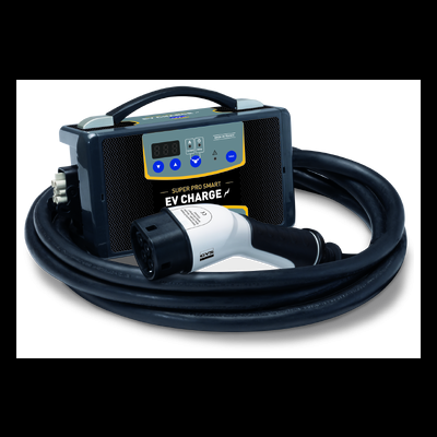 Carregador para veículos elétricos com cabo e conector