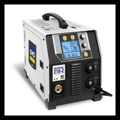 Máquina de soldadura Multiparl 210-2 da GYS com ecrã digital e botões