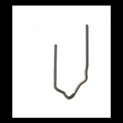 Gancho metálico em forma de V com fundo branco