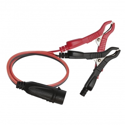 Cabo de bateria com garras jacaré vermelho e preto