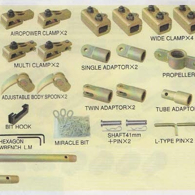 Conjunto de ferramentas EP-30AKD com vários clipes, adaptadores, acessórios e carrinho azul CLEOPOWER SYSTEM