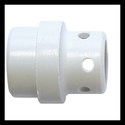 Cilindro branco de plástico com orifícios laterais