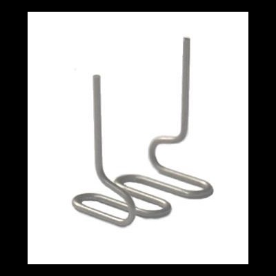 Resistência metálica cromada dobrada em ondas com haste vertical