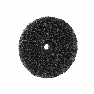 Disco de limpeza circular preto poroso para ferramentas rotativas